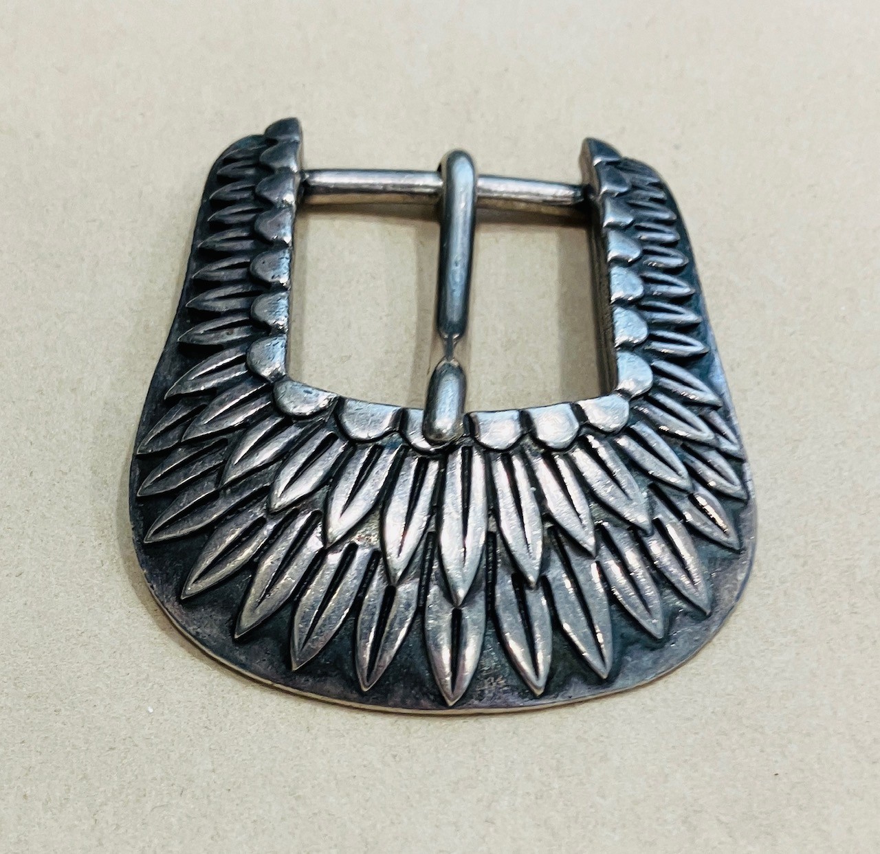 Vintage James Reid Richard Stump Sterling Silver Southwestern Belt Buckle 51.4G