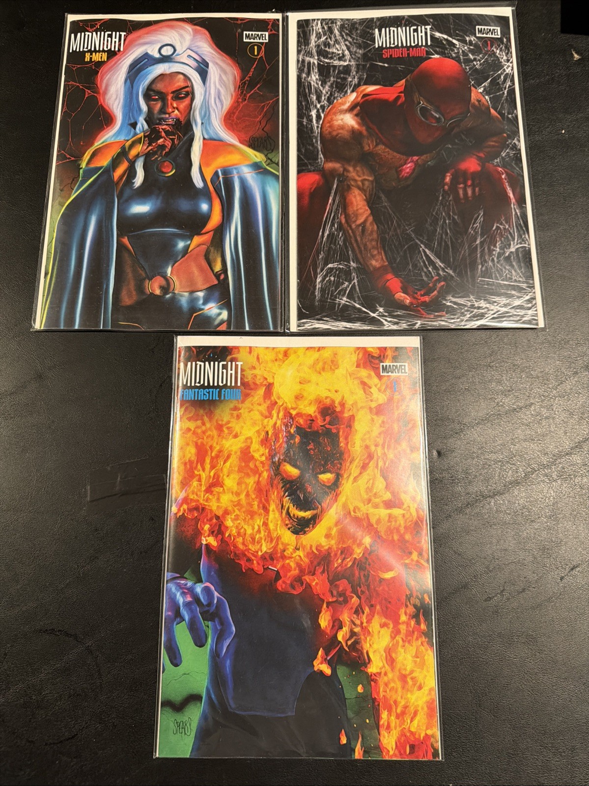 Mark Spears Marvel Midnight Exclusive NYCC Covers Set Of 3 Spiderman X-men FF