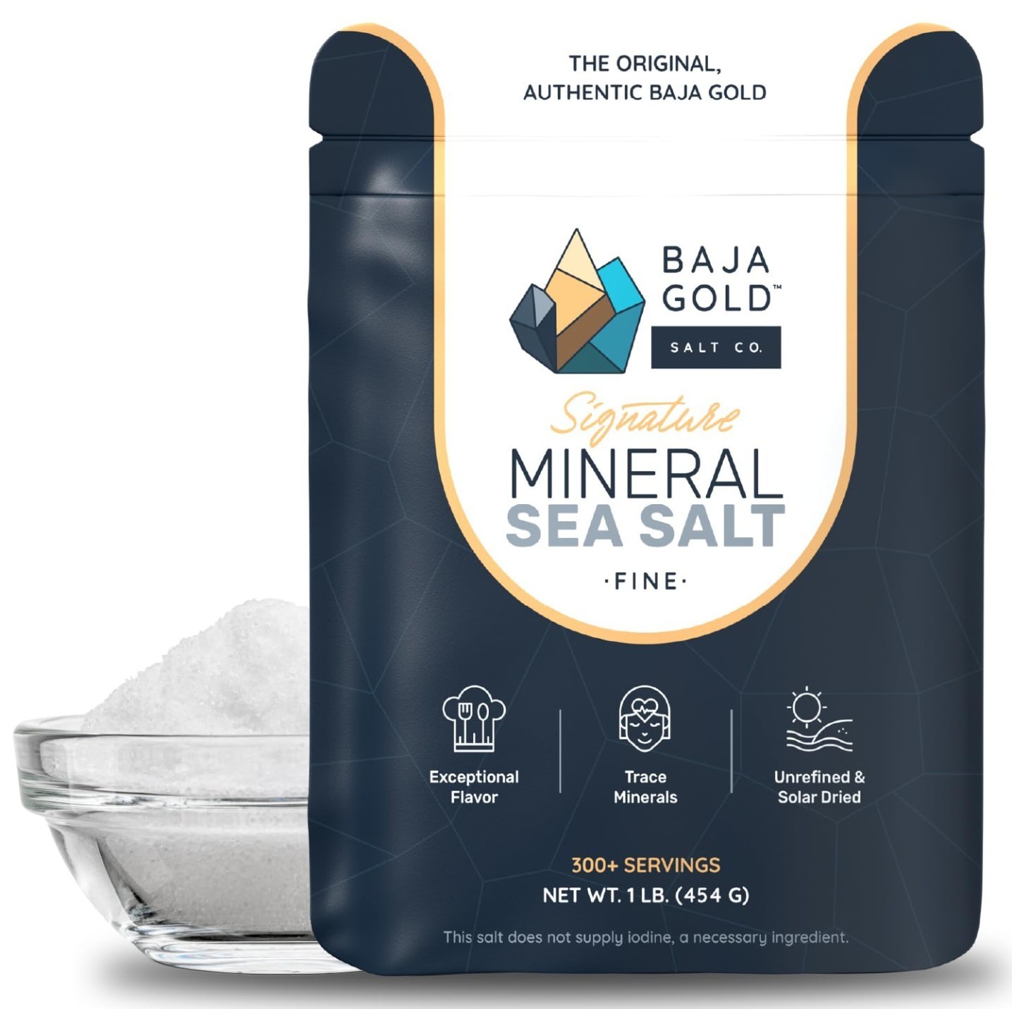 Baja Gold Signature Mineral Sea Salt, Gary Brecka Choice, Fine 1 lb Bag