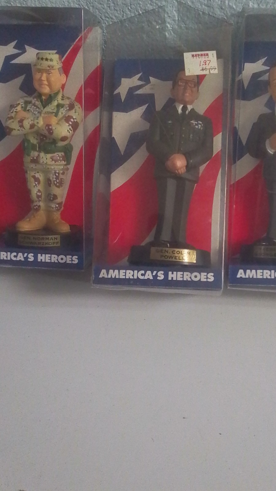 America's Heroes Politics Action Figures: Bush, Powell, Schwarzkopf Set