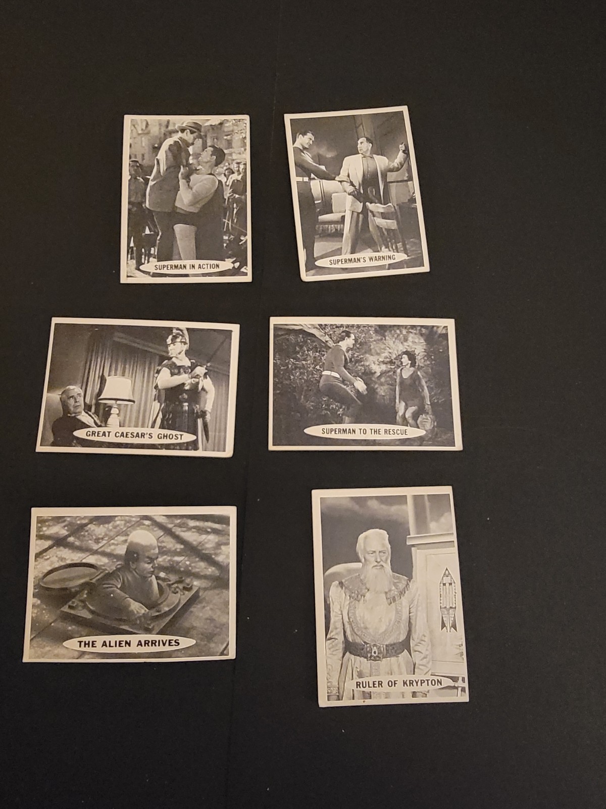 Vintage 1965/1966 Topps Superman TV Series Cards-Lot Of 6-nice Condition