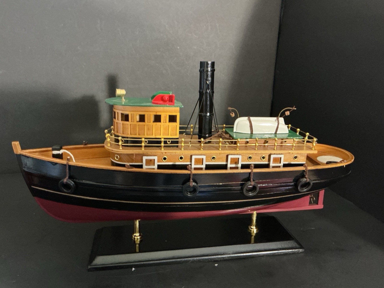  Nautical Wooden River Rat Tugboat