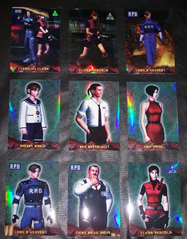 RESIDENT EVIL Trading Cards CHROMIUM INSERT SET  Complete 9 card Set  ULTRA RARE