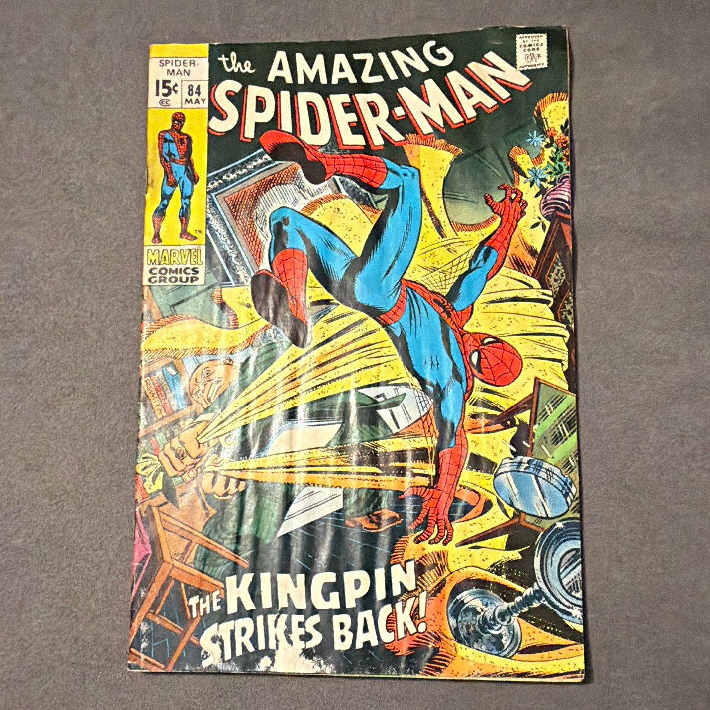 Marvel Comics Amazing Spider-Man #84 (Bronze Age 1970) Kingpin Strikes Back