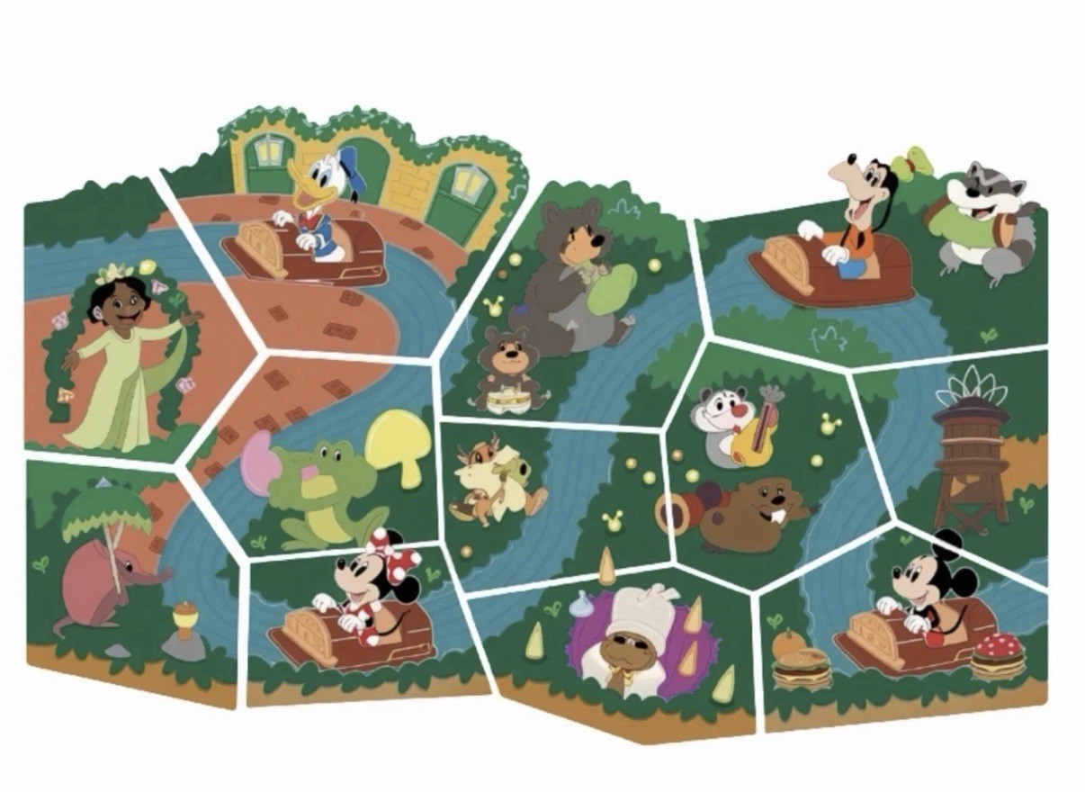 PRESALE-DLR Disney Parks 2026 Tiana's Bayou Map Puzzle Mystery Puzzle *COMPLETE*