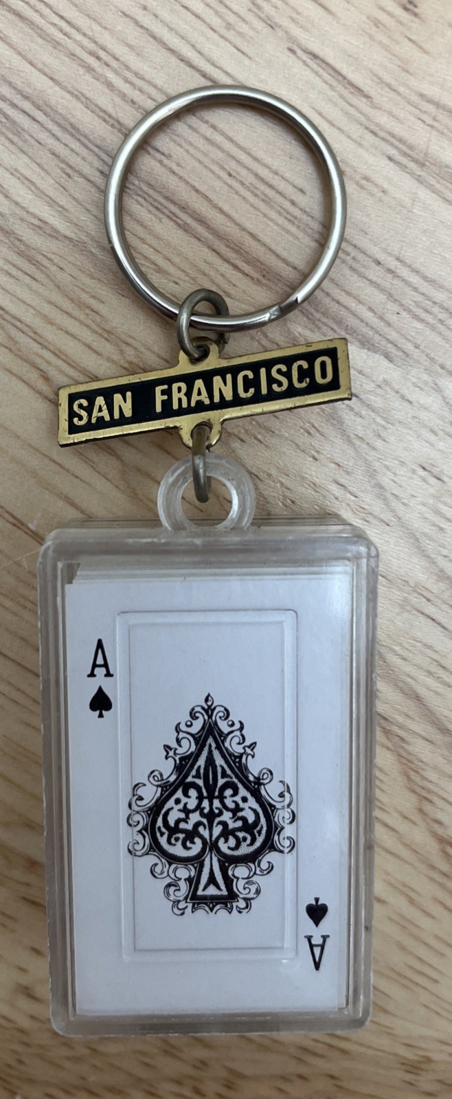 Vtg San Francisco Mini Playing Cards Keychain Made in Japan Sealed