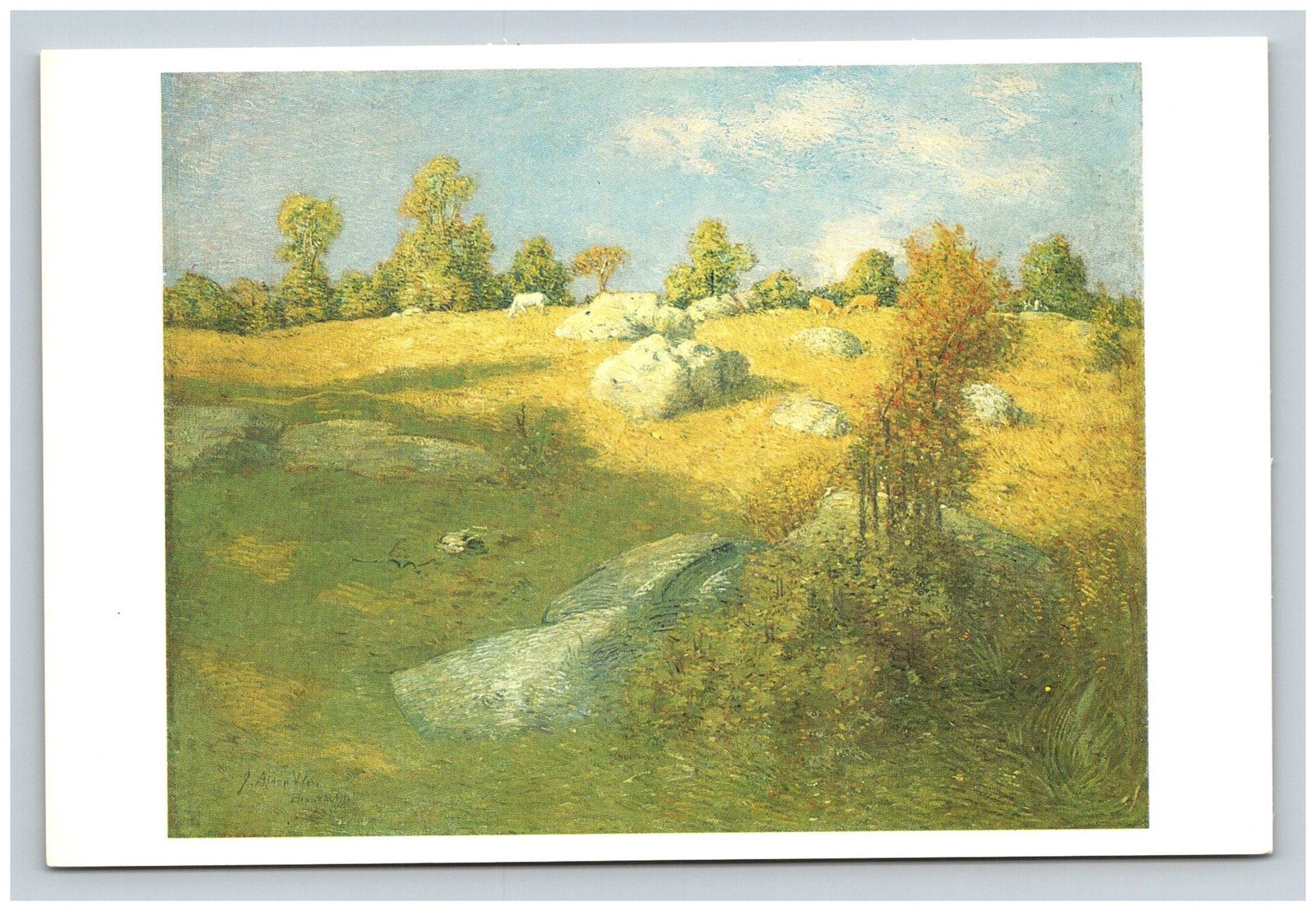Upland Pasture Washington DC Julian Alden Weir, oil on canvas, 1980s Postcard 26