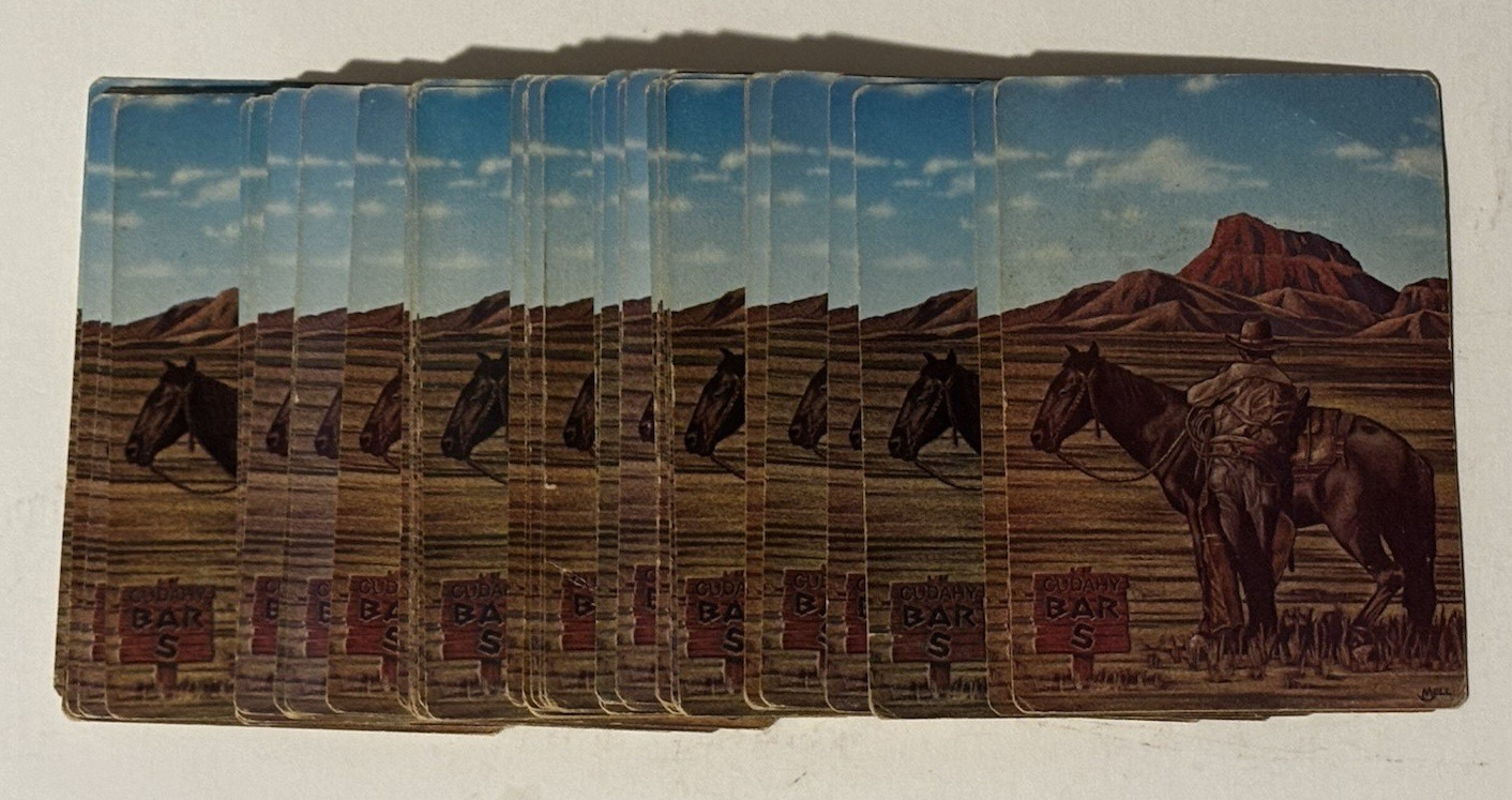 Vintage Ed Mell Cudahy Bar S Great Names West Playing Cards Complete 54 Deck