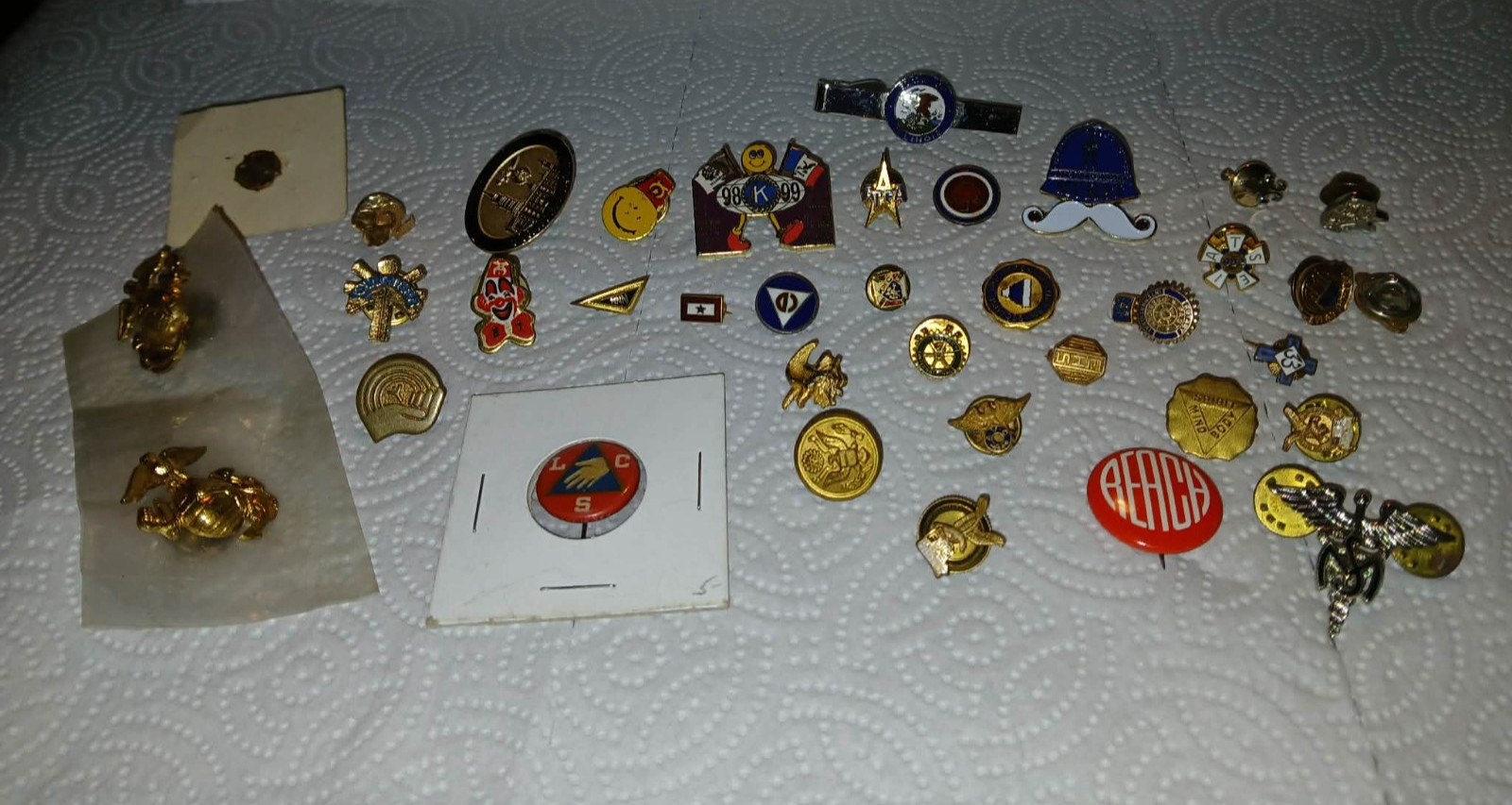 38 PIECES Marine Corp, LCS, Masonic, K of C, Shriners + MORE