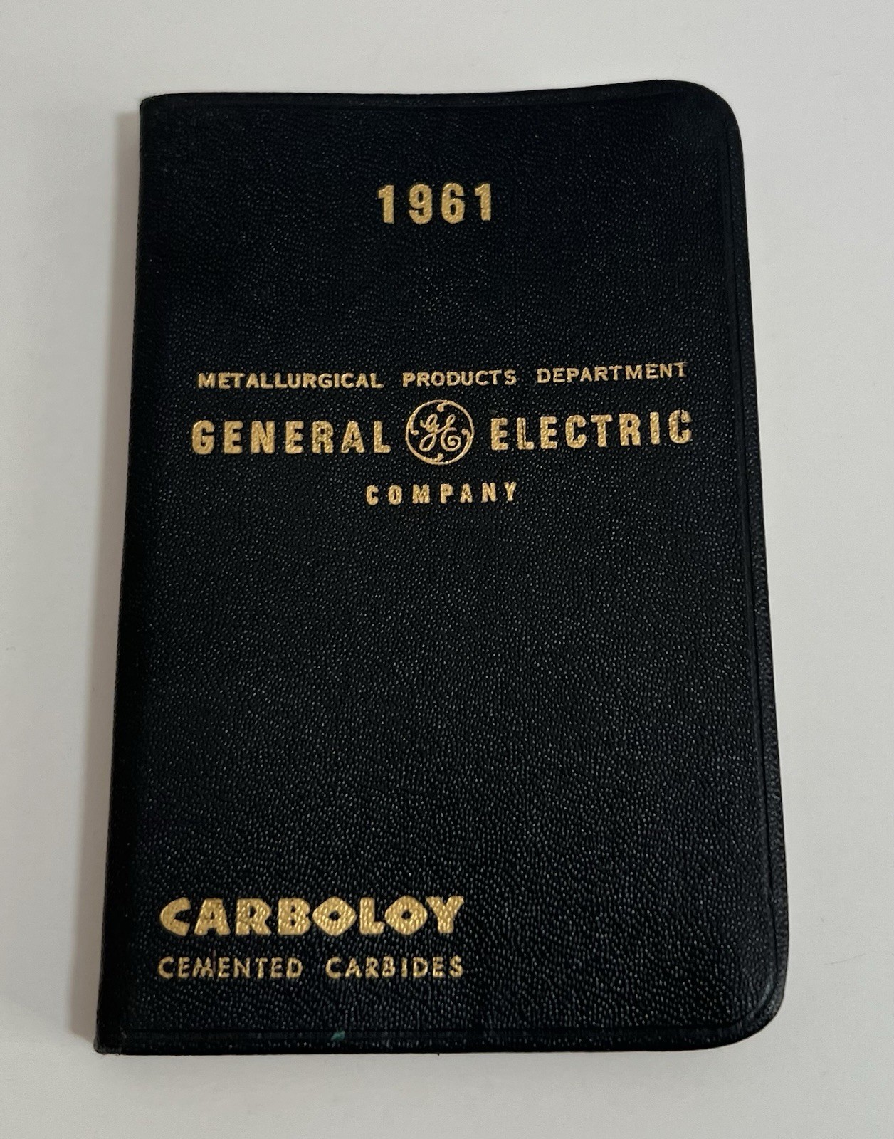 Vintage 1961 General Electric Carboloy Pocket Diary Calendar Atlas GE Unused