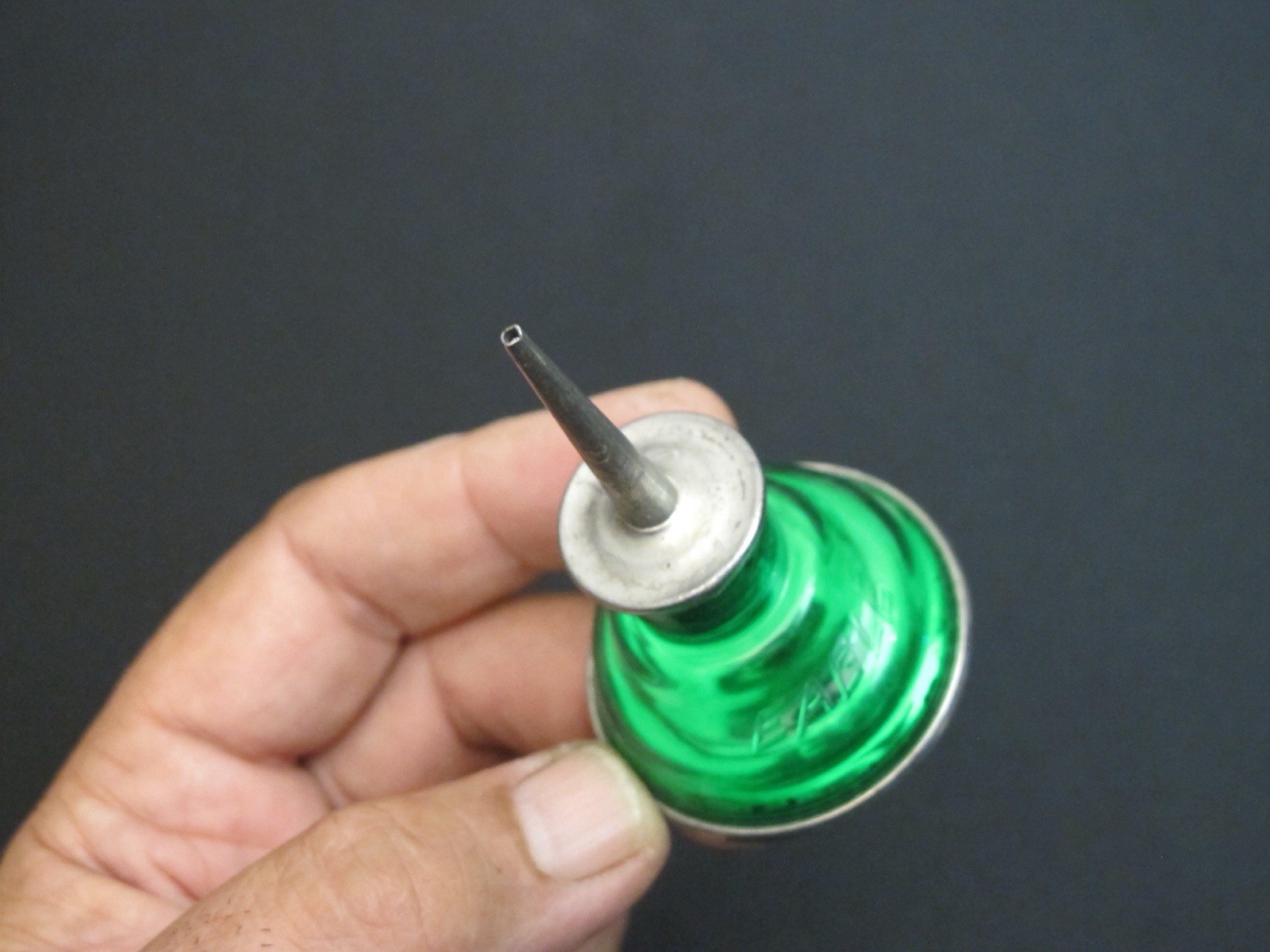 Unusual Small Vtg “EAGLE” Transparent Thump Pump Oil Can/Oiler Antique/Rare Tool