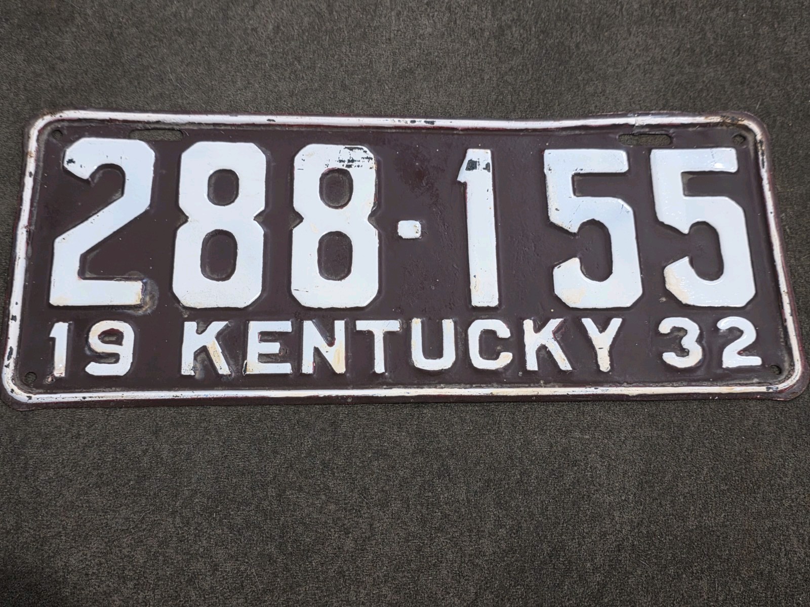 Antique 1932 Kentucky License Plate