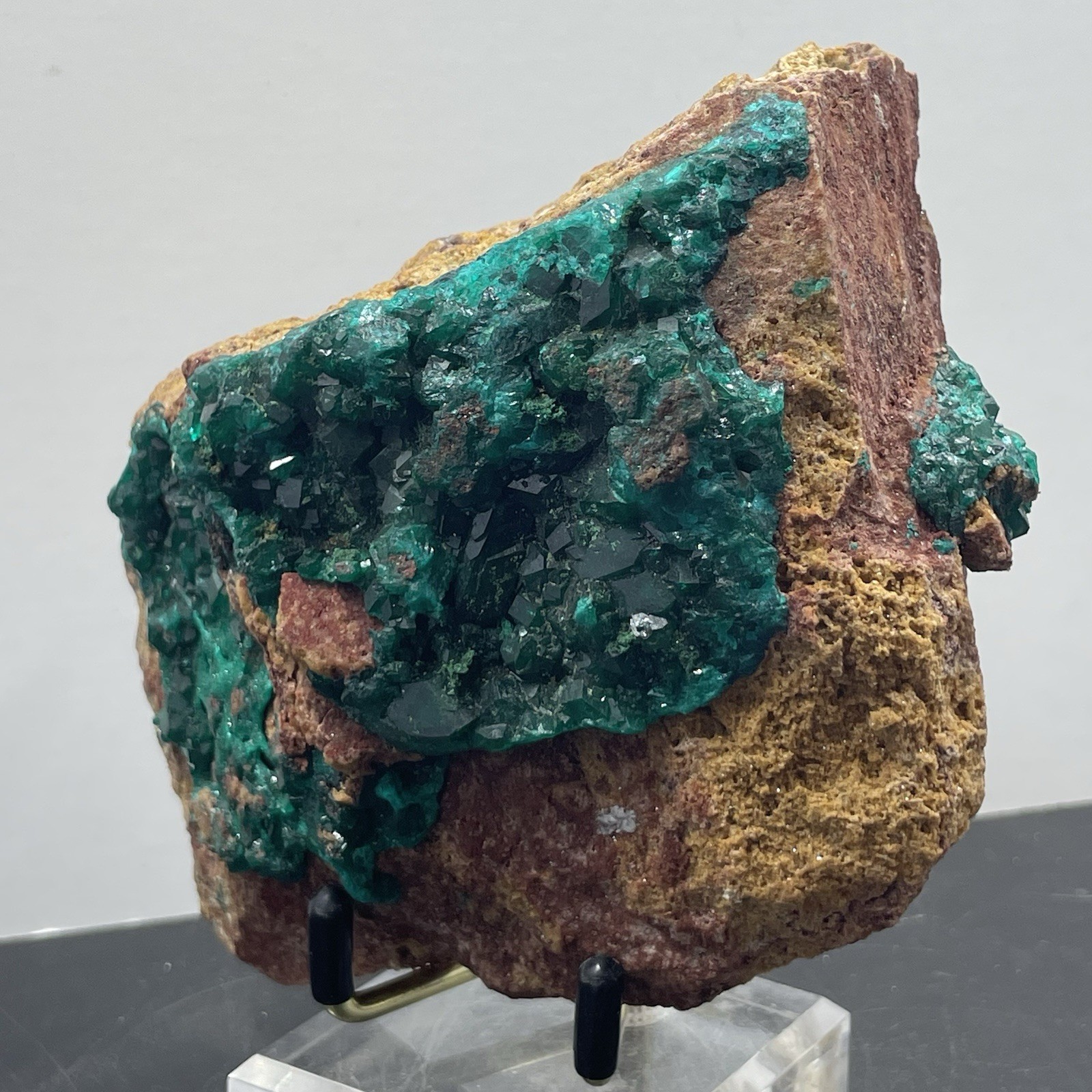 Dioptase Crystal With Matrix Congo