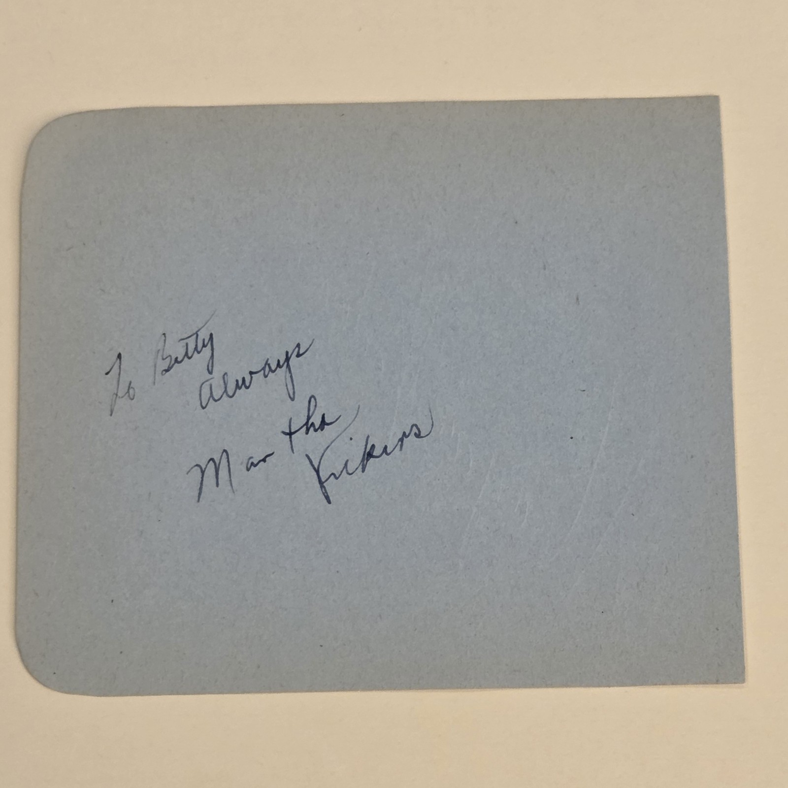 Martha Vickers Signed Actress The Big Sleep Autograph Auto Hollywood Rare 2
