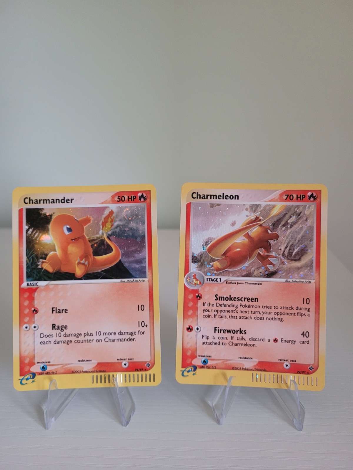 Pokémon TCG, Charmender & Charmeleon Holo, EX Dragon, Secret Rare, 98/97 99/97