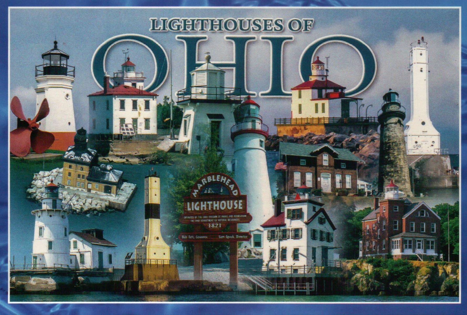 Lighthouses of Ohio, Toledo Huron Harbor Cleveland Marblehead OH etc. - Postcard