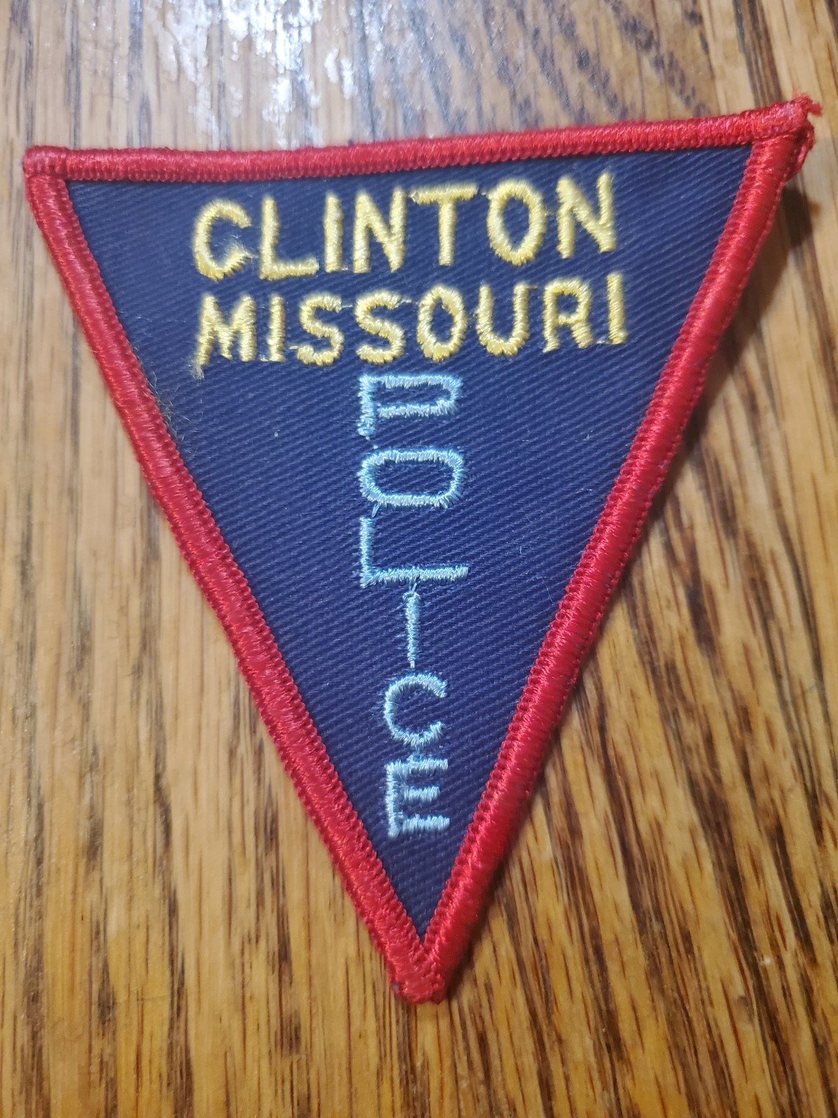 Vintage shoulder patch for the Clinton Missouri Police Department