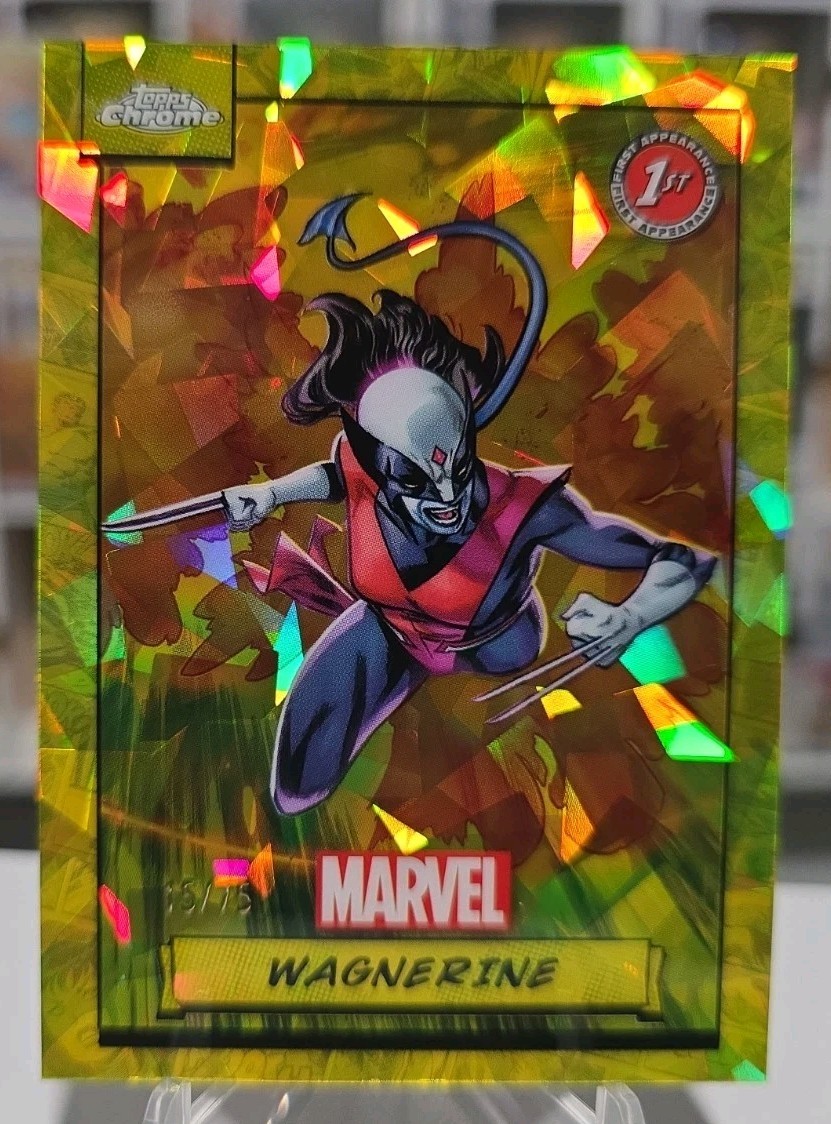 2024 Topps Chrome Marvel Sapphire Wagnerine #80 Yellow 15/75