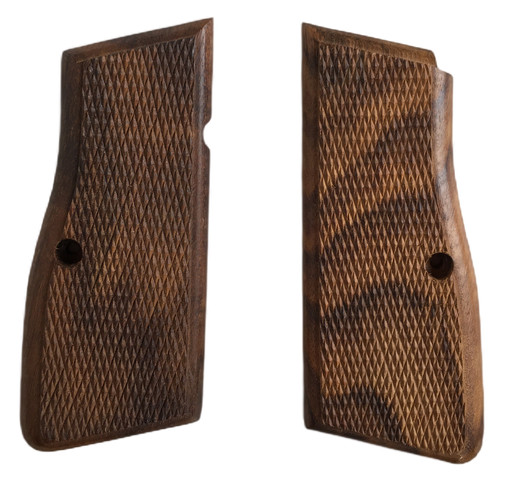 WWII GERMAN BROWNING 9MM HIGH POWER WOODEN REPLACEMENT PISTOL GRIPS