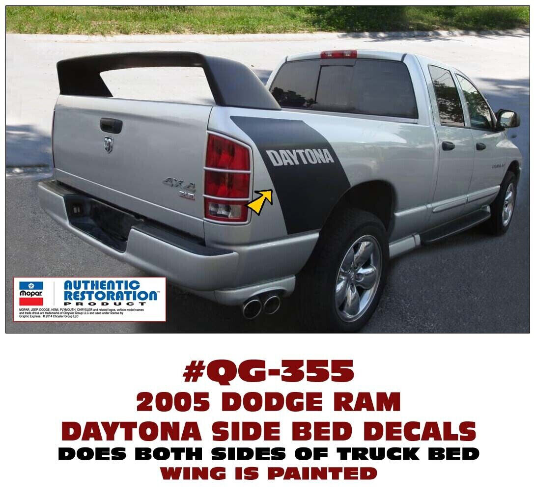 QG-355 2005 DODGE RAM 1500 - DAYTONA BED STRIPE KIT - FACTORY SIZE - LICENSED