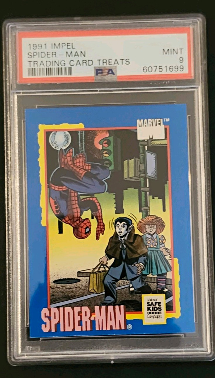 Impel 1991 Spider-Man Trading Card Treats #9 PSA 9, PSA Cert 60751699