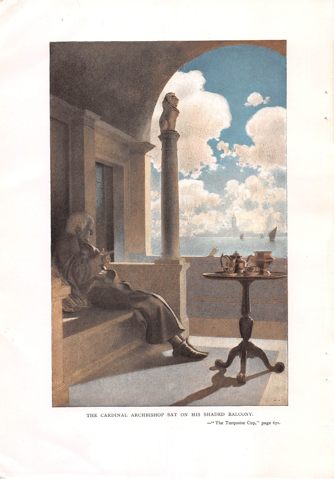 original 1901 Maxfield Parrish Frontispiece 
