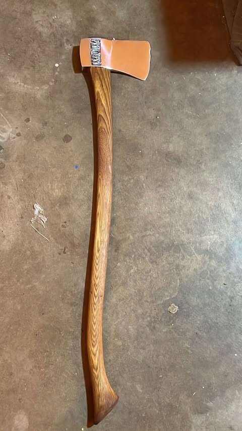 Modern woodman of America aluminum ceremonial parade axe