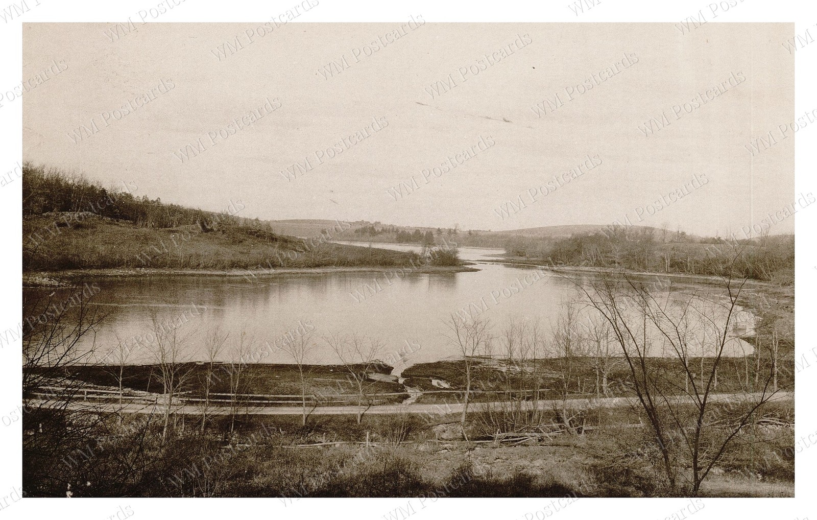 North Andover Massachusetts 1893 Great Pond Shoreline Standard Postcard