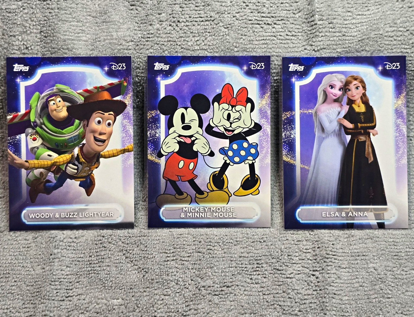 Topps 2026 Disney D23 Exclusive Promo Card Lot 3 D23-1/2/3 Woody Elsa