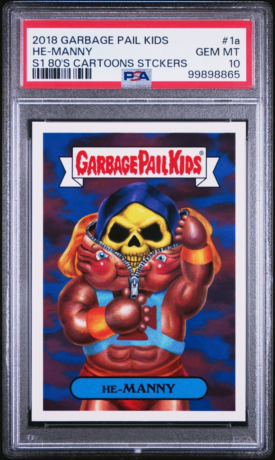 2018 Topps Garbage Pail Kids We Hate the 80s Cartoons HE MANNY Man 1a PSA 10 GEM