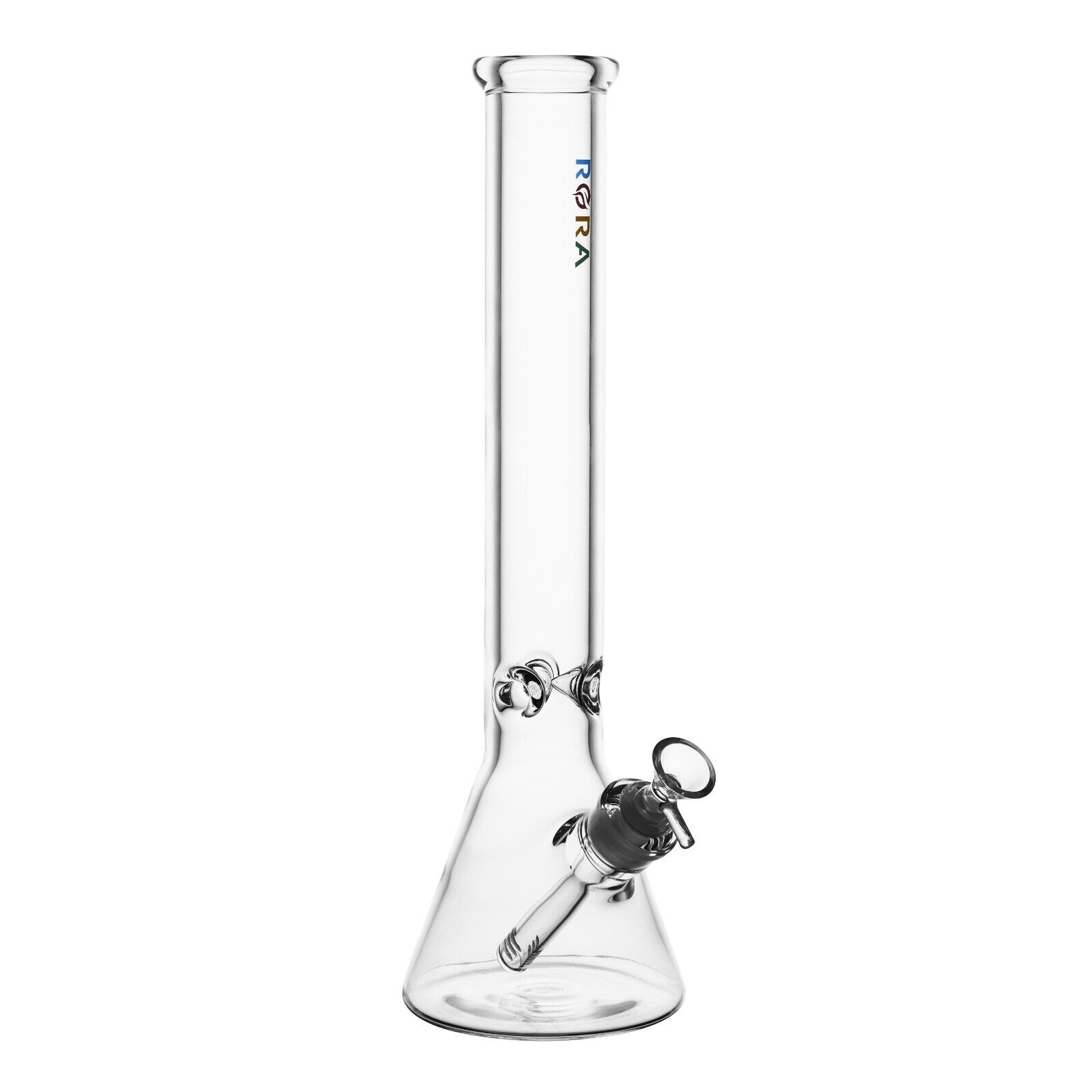 RORA 16 inch  Glass Bong Thick Heavy Bong Clear Hookah Water Pipe 14mm Bowl