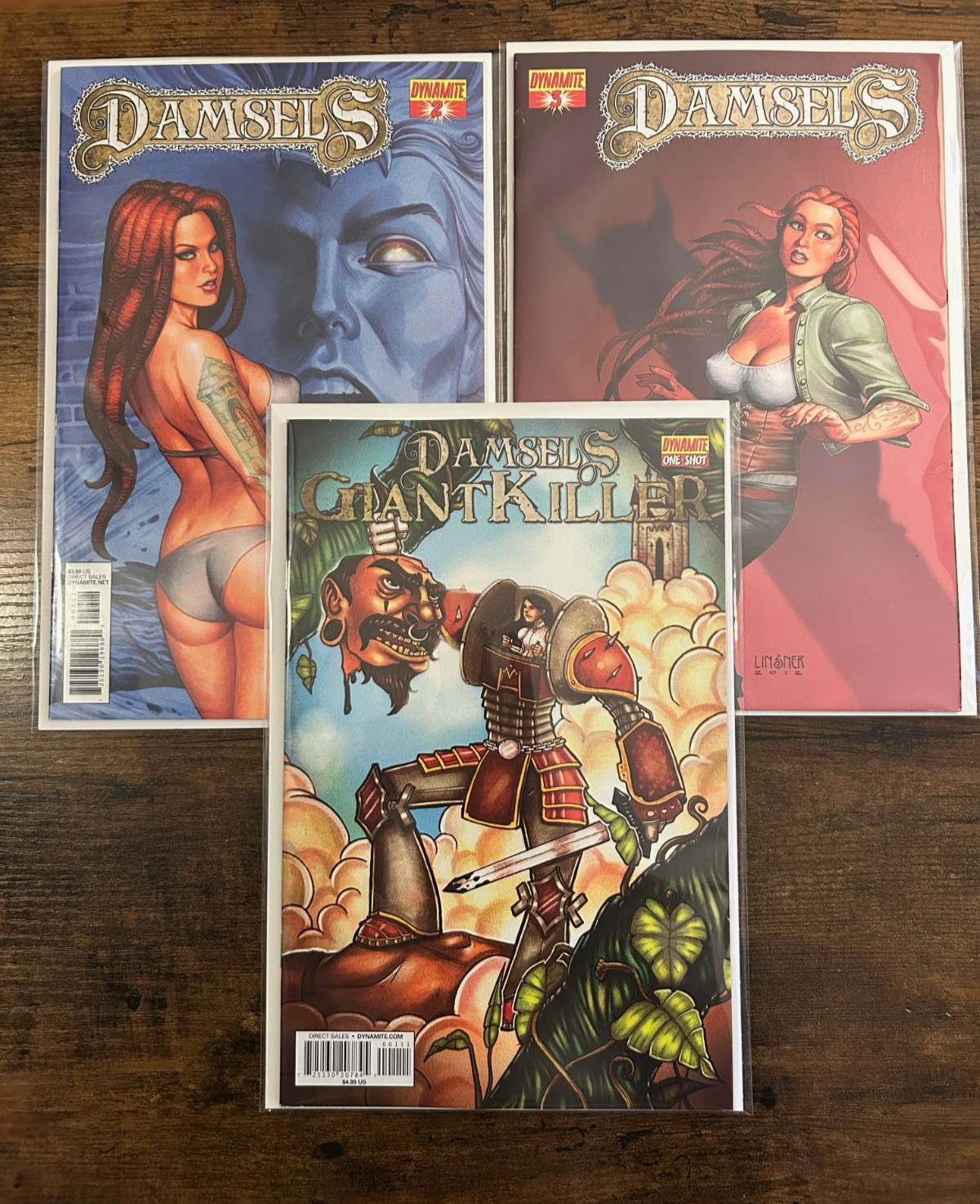 Lot of 3 Damsels #2 3 Giant Killer One Shot #1 Dynamite Entertainment Bad Girl