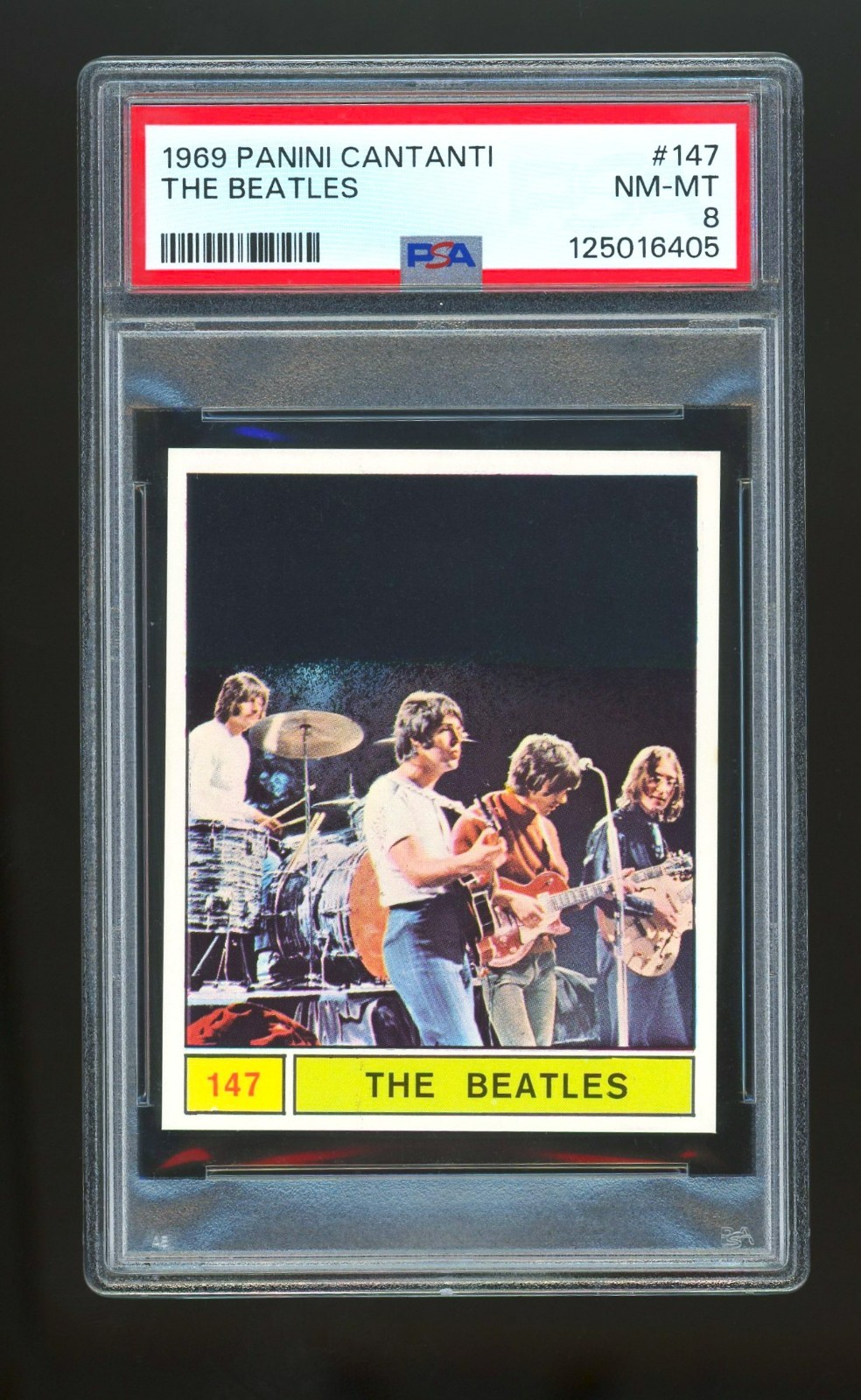 1969 Panini Cantanti Beatles (PSA 8) (ONLY ONE GRADED HIGHER)