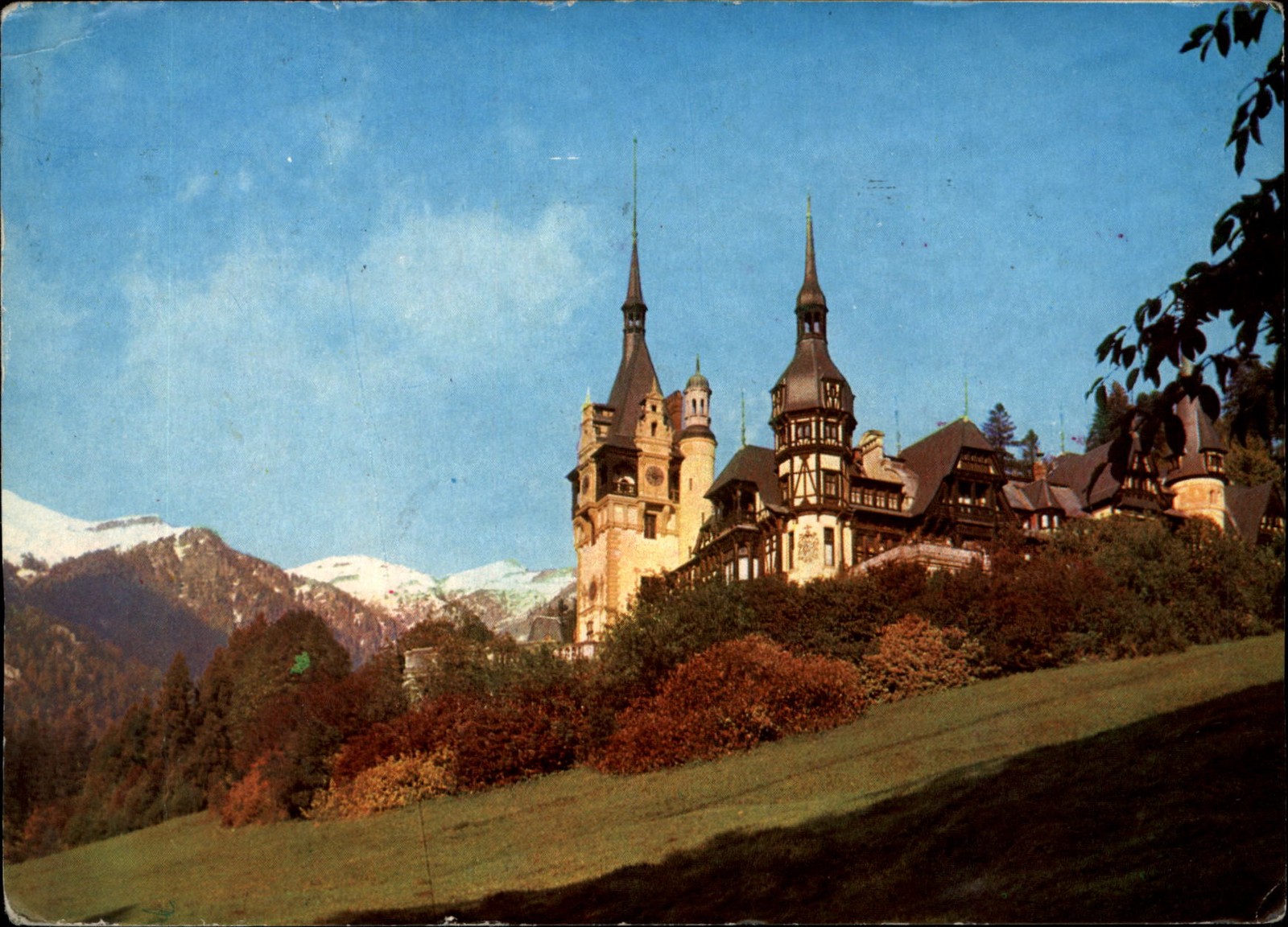 Peles Castle Sinaia Romania vintage postcard q265