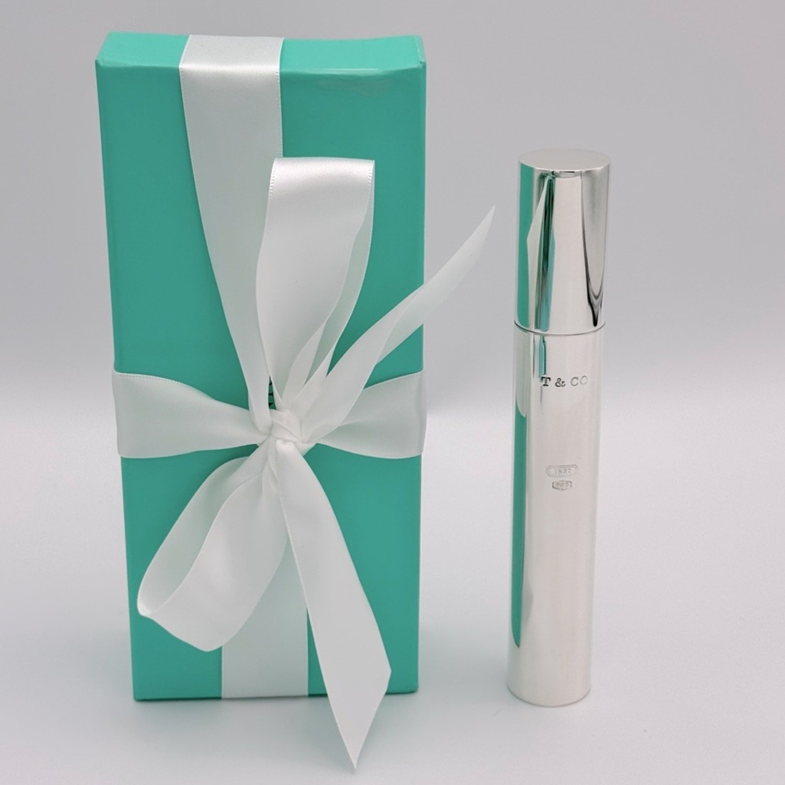 Tiffany & Co. Cigar Holder Case Sterling Silver 1837 Collection Gift Box Pouch