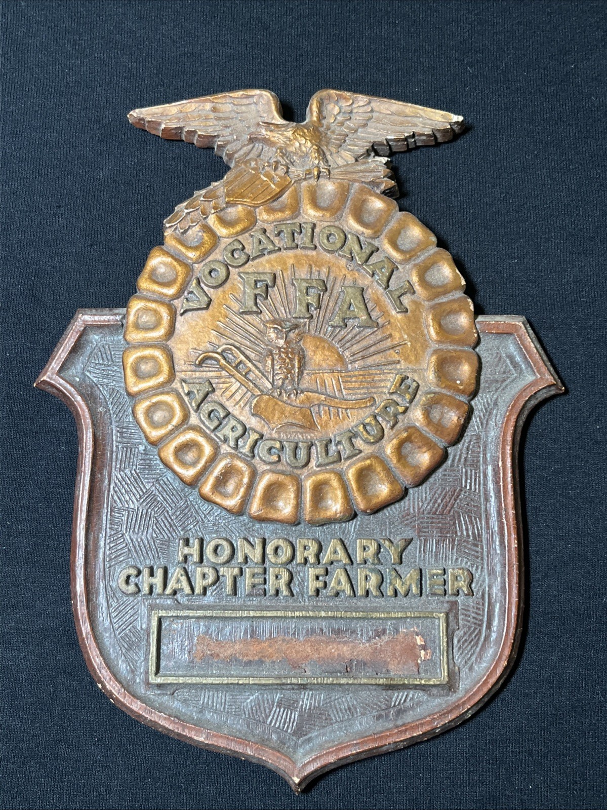 Vintage FFA Chapter Plaque Future Farmers Of America Vocational Agriculture