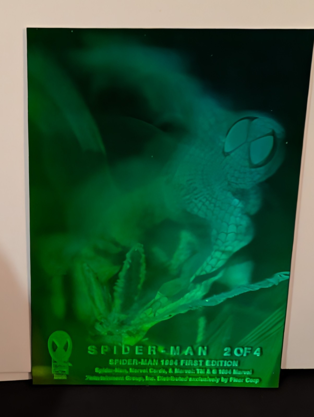 Spider-Man 2 OF 4 Green Hologram First Edition 1994 Fleer Marvel Universe