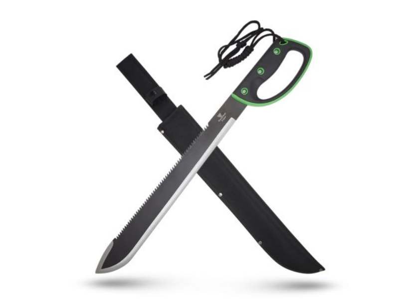 Snake Eye Tactical Two Tone Full Tang Gardening Machete w/Sheath-Stainless Steel
