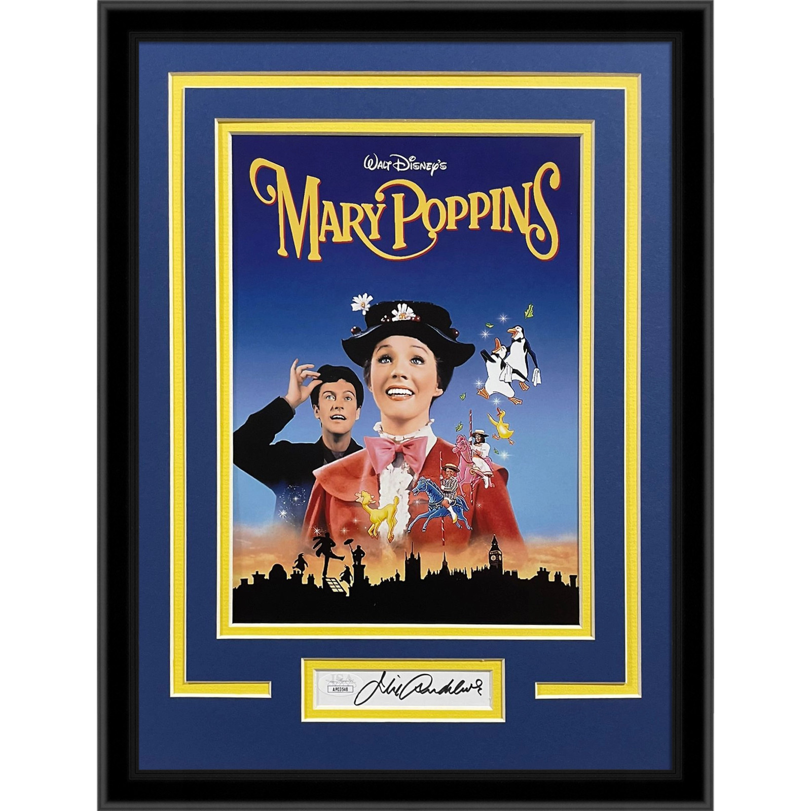 Julie Andrews Autographed Mary Poppins 8x12 Movie Poster Deluxe Framed Piece - J