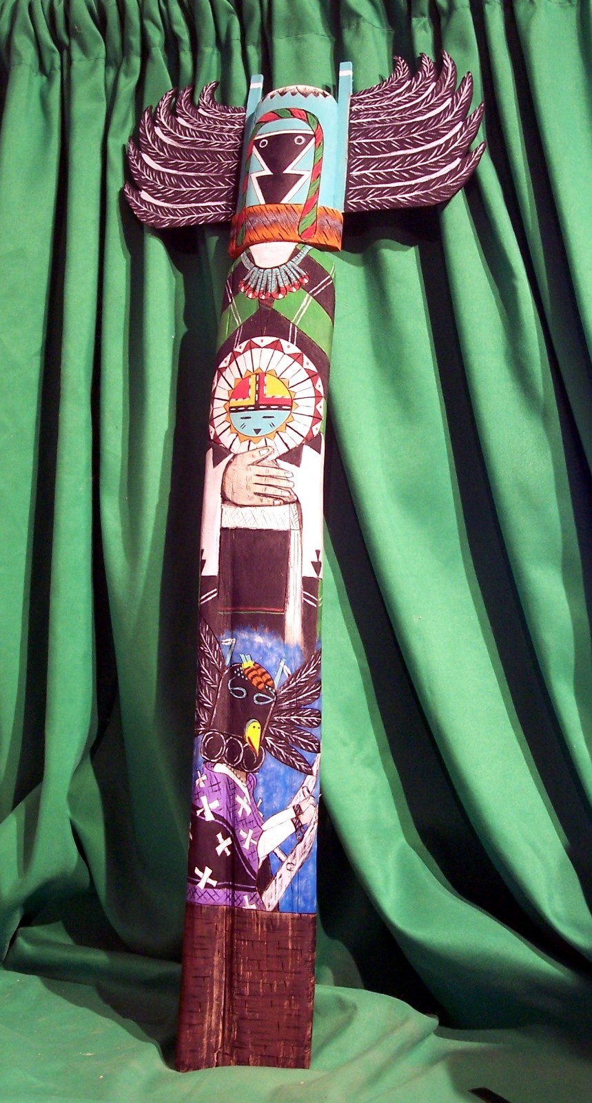 Hopi Kachina Doll - Crow Mother Wall Hanger By Jacob Cook - Huge & Beautiful
