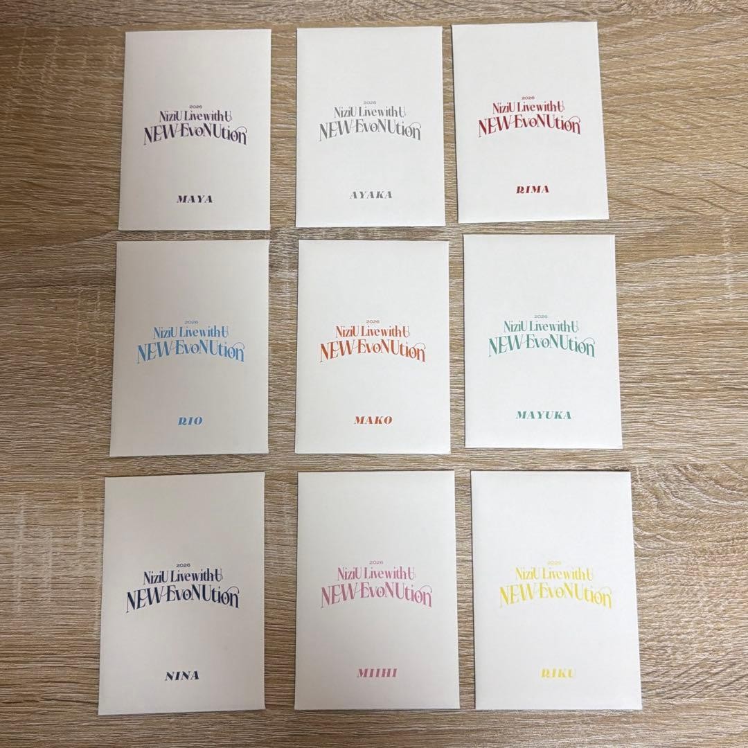 NiziU EvoNUtion Photo Card Set 9 Types Unopened JYP K-pop