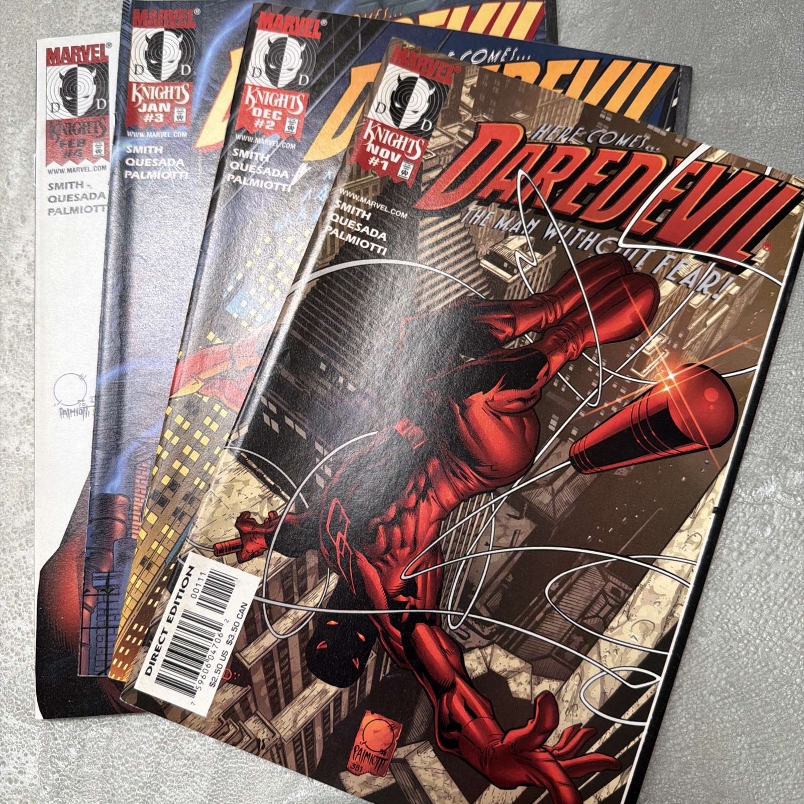 DAREDEVIL 1 2 3 4  ~ JOE QUESADA  KEVIN SMITH ~ MARVEL KNIGHTS COMICS (1999)
