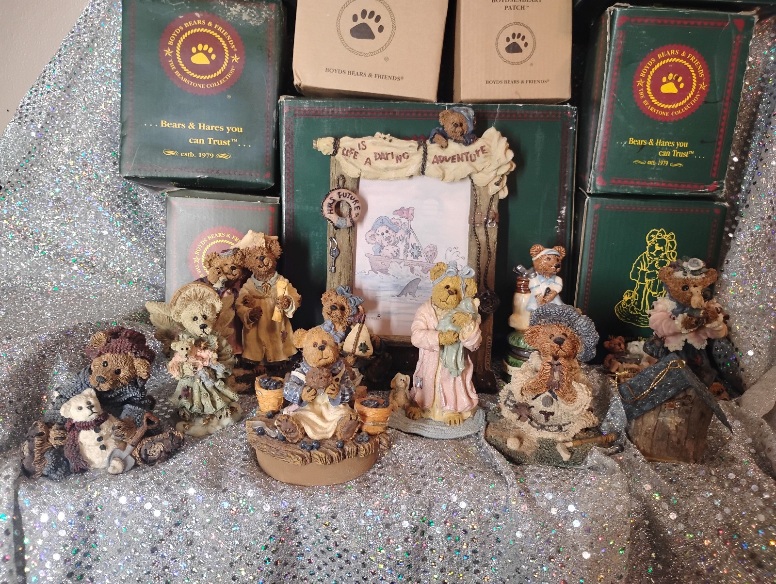 Lot of 10 - Boyds Bears & Friends Figures ** See Pictures ** W/ Boxes