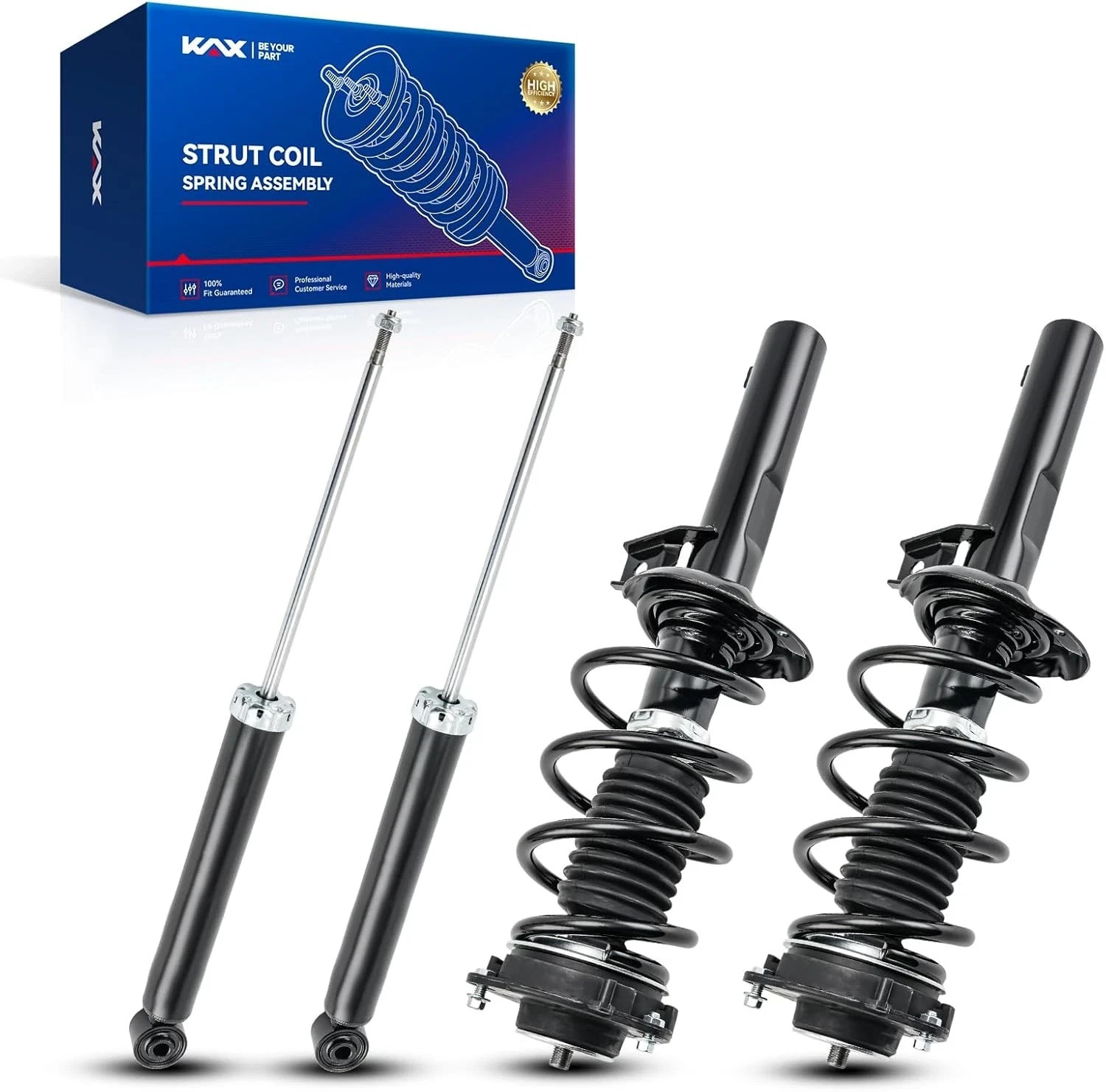 KAX Complete 4 Piece Front and Rear Strut Assembly Kit for 2010-2014 Volkswagen KAX Complete 4 Piece Front and Rear Strut Assembly Kit for 2010-2014 Volkswagen