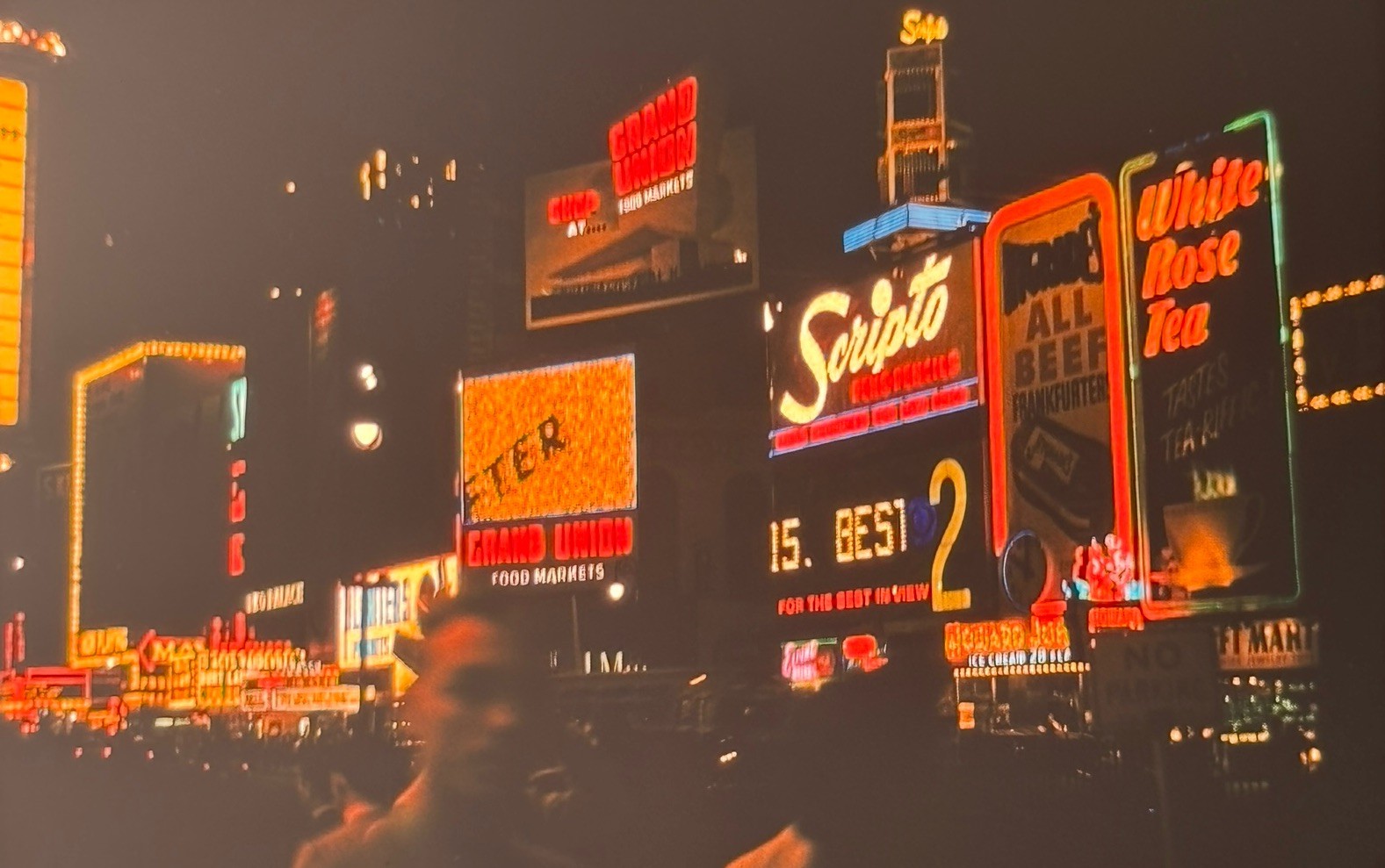 New York Times Square Street Scene NYC 1950s Original Kodachrome 35mm Film Slide