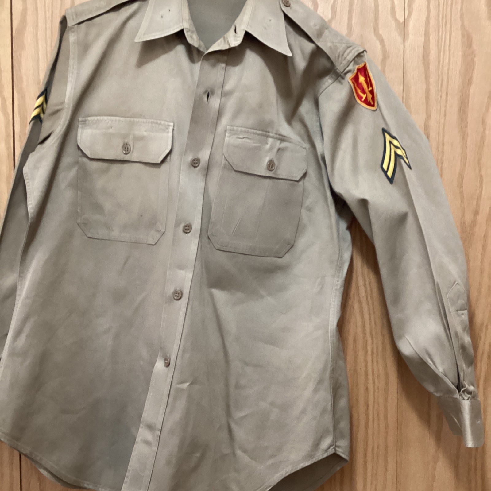 1950’s US Army Military Field Shirt Corporal Anti aircraft Command Patches