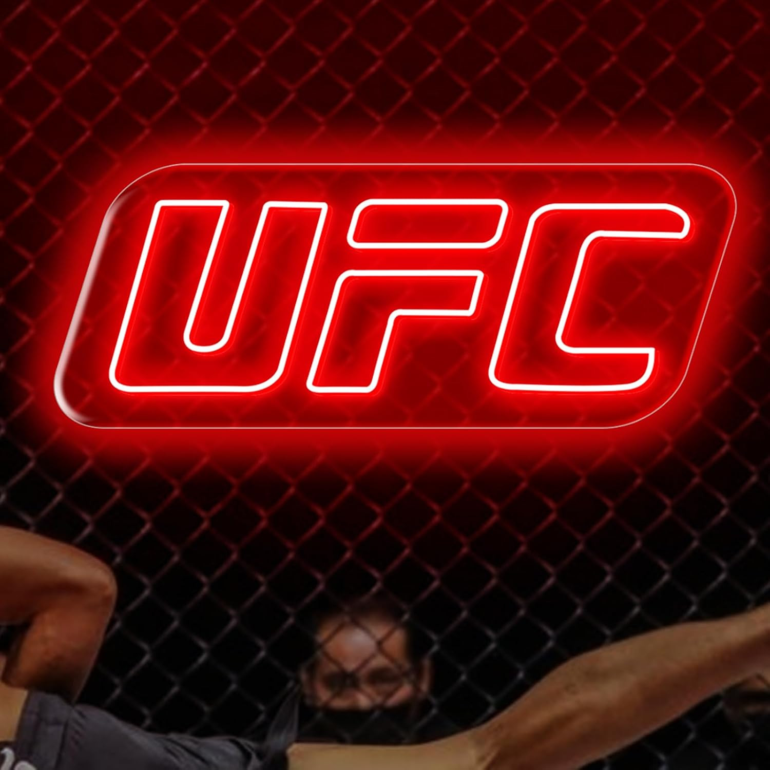 Fighting Themed Neon Sign, Led Wall Light, Fight Night Logo Light up Sign