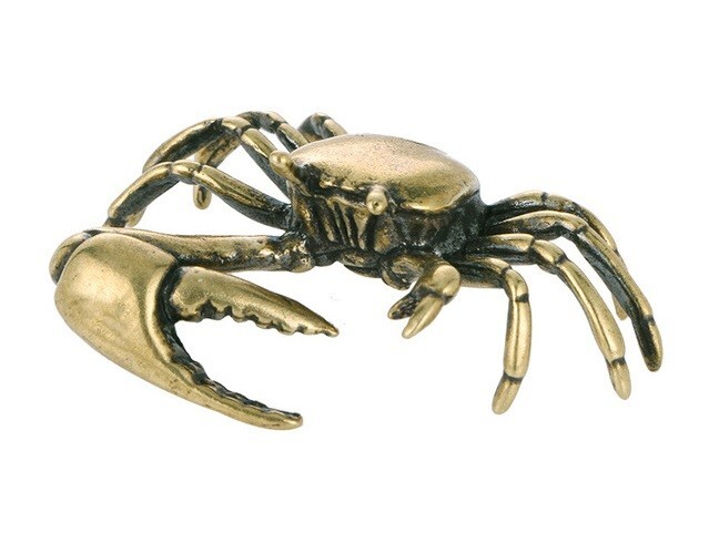 Brass Crab Animal Statue Small Sculpture Tabletop Figurine Home Decor Gifts*