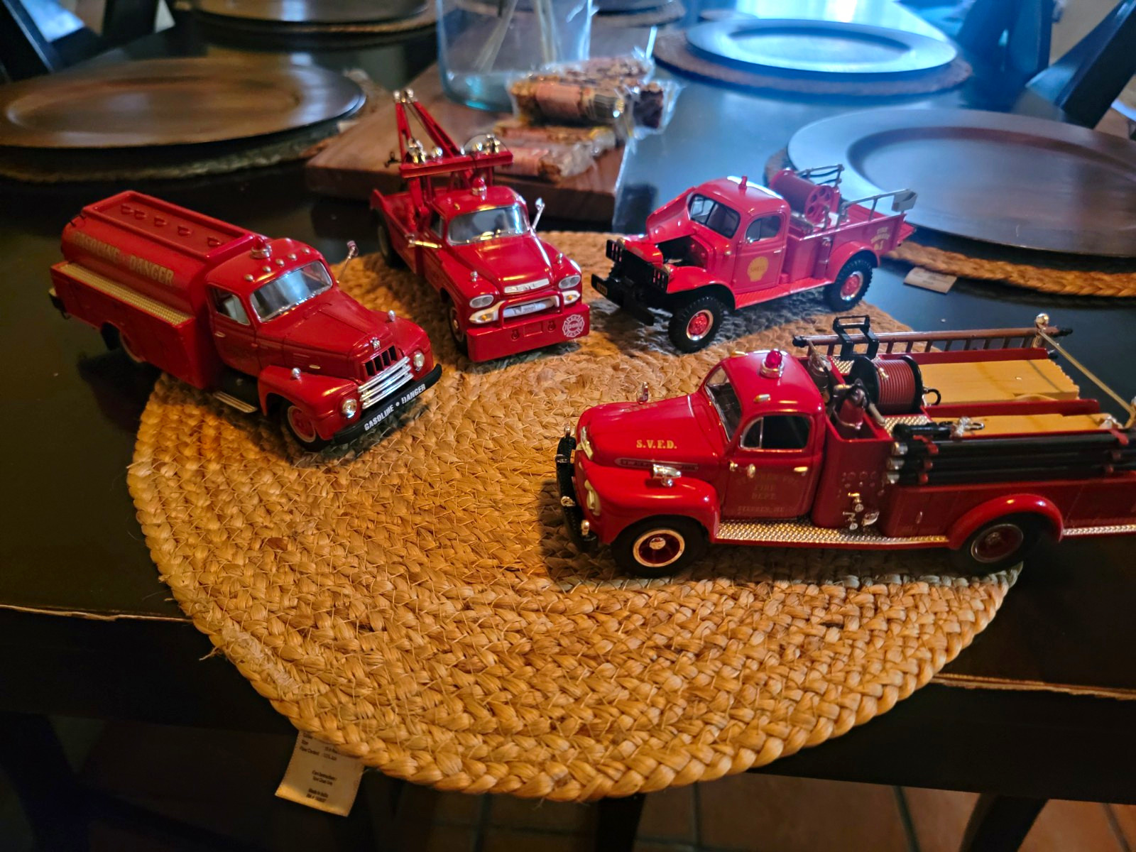FDNY Firefighting & Rescue Lot of 4 Red Model Trucks incl First Gear