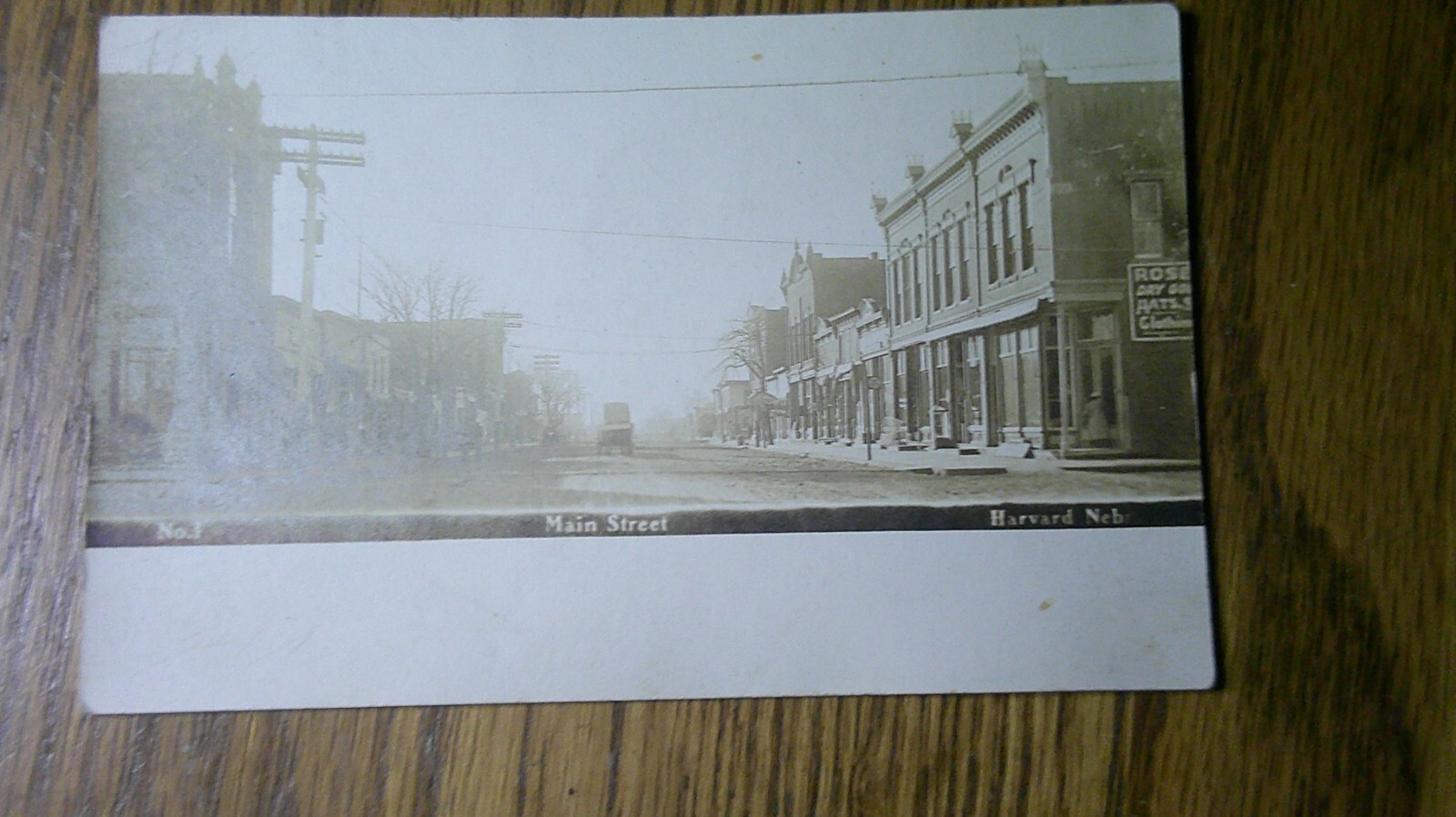 antique real picture post card main St. Harvard, Nebraska early 1900\'s       7D